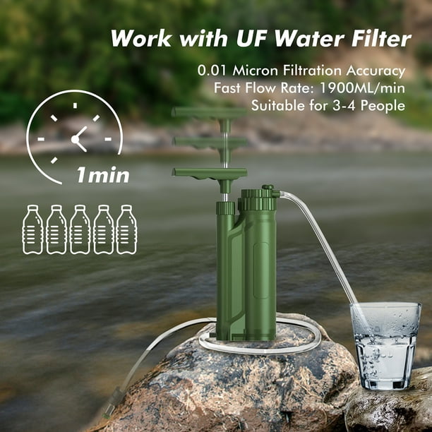Potabilizadora Bomba de filtro de agua UF portátil Sistema de purificación  de agua al aire libre Equ Abanopi Potabilizadora