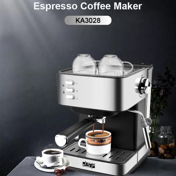 Máquina de café expreso con bomba de presión de 15 bar, máquina de café  expresso con espumador de leche, máquina de café expreso y capuchino,  tanque