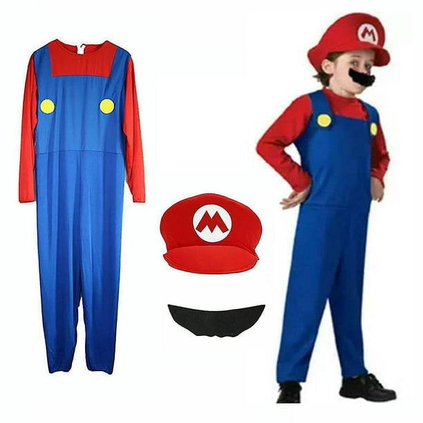  Disguise Disfraz de Mario de Nintendo Super Mario Bros. para  mujer, Adulto., Azul/Rojo : Ropa, Zapatos y Joyería