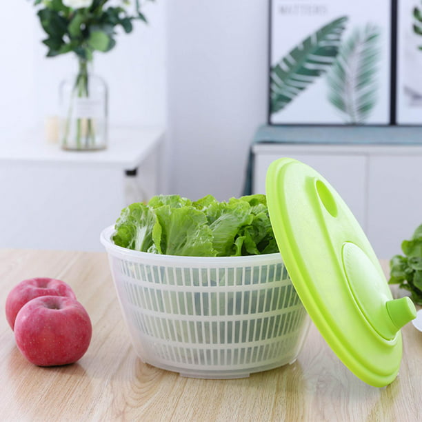 Secador de verduras, ensalada, escurridor de ensalada multifunción de  polipropileno, lavadora de frutas, fácil limpieza, lavado, secado de  verduras