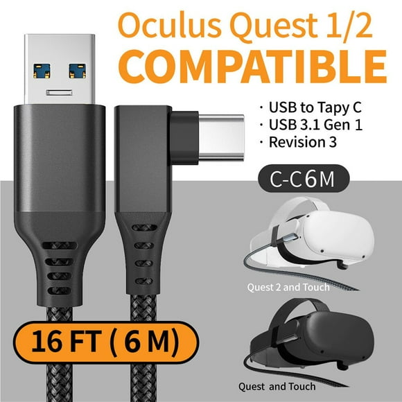 para oculus quest 2 link cable 5m usb 30 cables de carga rápida auriculares vr transferencia de datos para psvr2 htc vive pico 4 vr accesorios tan jianjun unisex