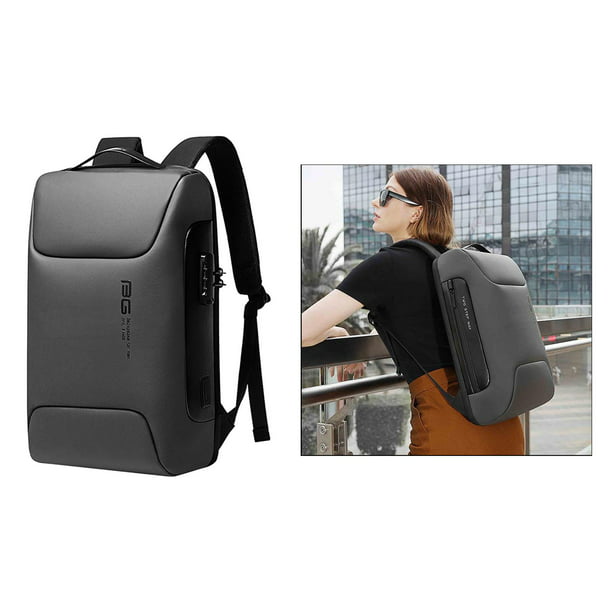 BANGE Mochila para hombre, mochila de viaje inteligente, mochila  impermeable para laptop de 15.6 pulgadas para hombres y mujeres, Negro, M,  Estilo