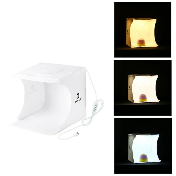  Caja de luz portátil para estudio fotográfico con luces para  fotografía de alimentos, mini caja blanca de fotos Aureday y caja de luz  flash con 6 colores de respaldo, tienda de