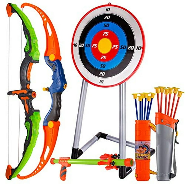  Goldboy Arco y flechas para niños, arco y flecha para niños,  juego de juguetes para niños y niñas, arcos de caza para niños, juego de  tiro con arco, divertido juego deportivo