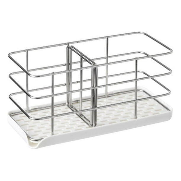 Organizador para fregadero de cocina, soporte de esponja para fregadero de  cocina, organizador de mostrador, verde, blanco