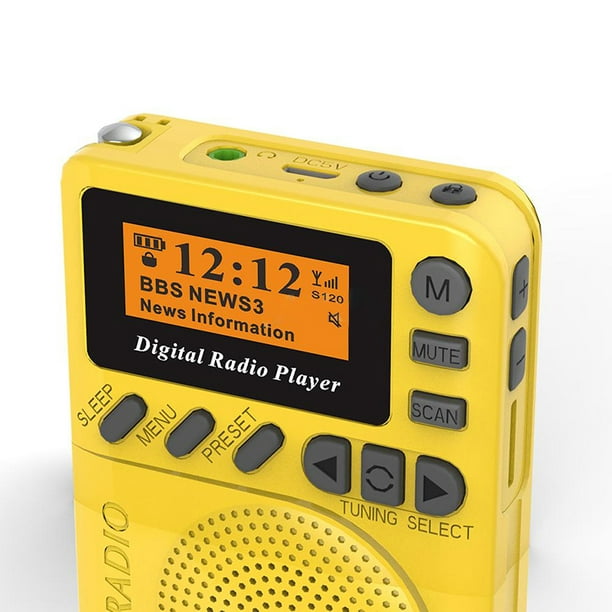 Mini radio de bolsillo P9 de Kearding con Dab+ radio digital, batería  recargable y pantalla LCD