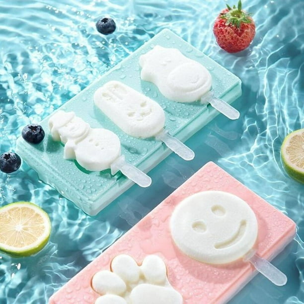 Moldes para paletas de silicona sin BPA, 12 bandejas de paletas para  congelador, moldes para paletas de helado caseros, juego grande para hacer