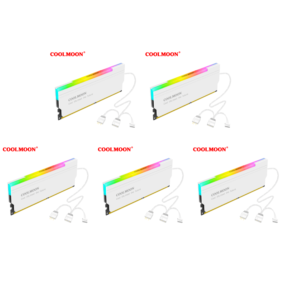 Dissipateur RAM ARGB 5V-3PIN - Aluminium - Compatible DDR3/DDR4/DDR5 - Refroidissement Mémoire