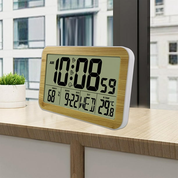 Despertador digital electrónico Función de repetición Funciona con pilas  Moderno LCD grande 201x124x26 cm Zulema reloj despertador digital