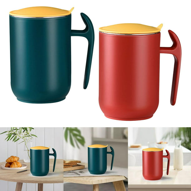 2 piezas 550ML taza de acero inoxidable taza de café al vacío taza de café  térmica Verde y rojo Macarena Vaso de café