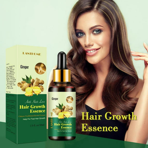 Aceite de crecimiento del cabello para mujeres y hombres, aceite de suero  para crecimiento del cabello con jengibre, productos para engrosar el
