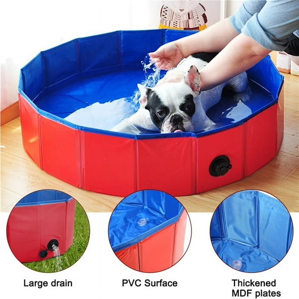 ER Piscina plegable de PVC de 60x20cm para perros, bañera para mascotas,  piscina de lavado, bañera i brillar Electrónica