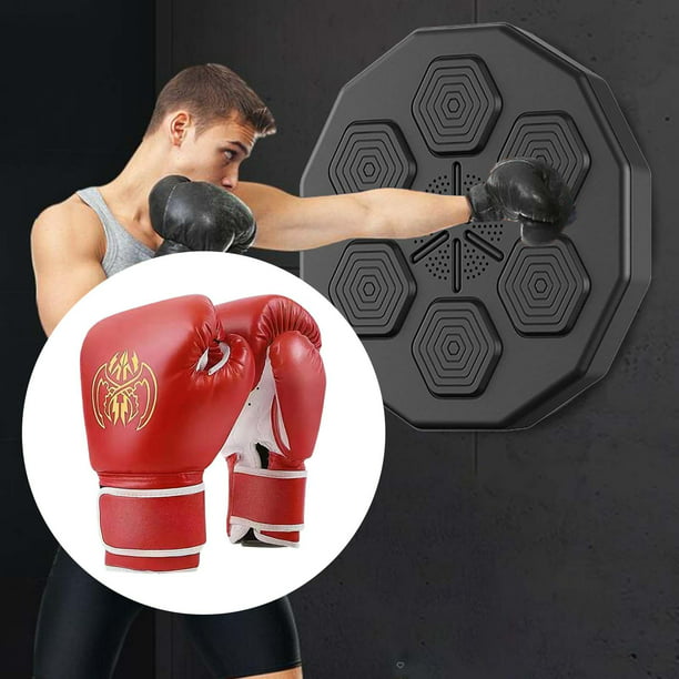  TedmAr Máquina de boxeo musical con guantes de boxeo, Máquina  de boxeo de música inteligente, Máquina de boxeo Montada en la pared Equipo  de perforación de entrenamiento musical : Deportes y