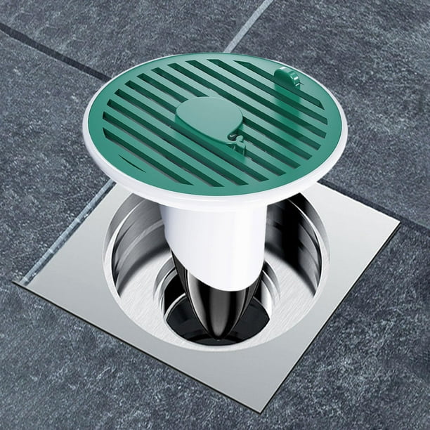 Filtro de desagüe antiolores Válvulas de prevención de reflujo de desagüe  de ducha Cubierta extraíble Verde Soledad Drenaje de piso