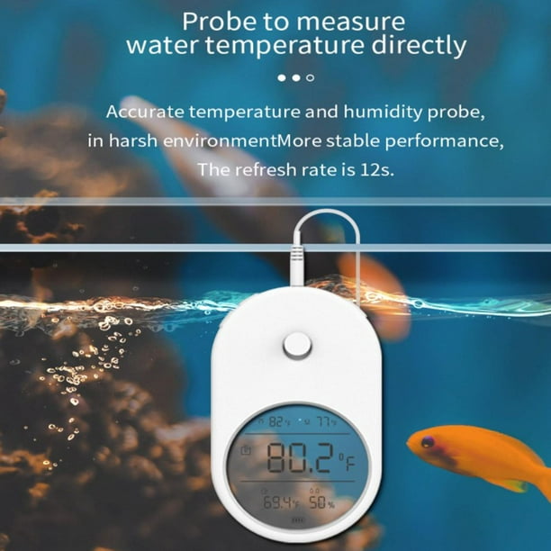 Termómetro Digital LCD electrónico para acuario, medidor de temperatura  para pecera, accesorios portátiles