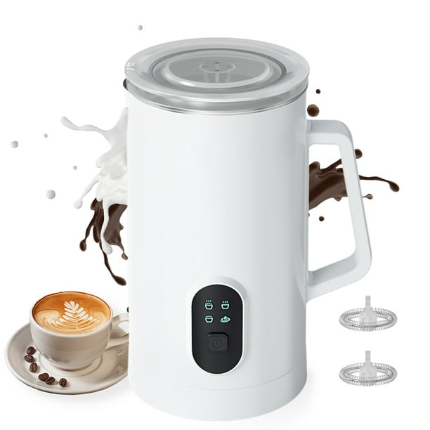 Espumador de leche y vaporizador para espumar y calentar la leche espumador  eléctrico de café caliente y frío acero inoxidable 4 en 1 espumador