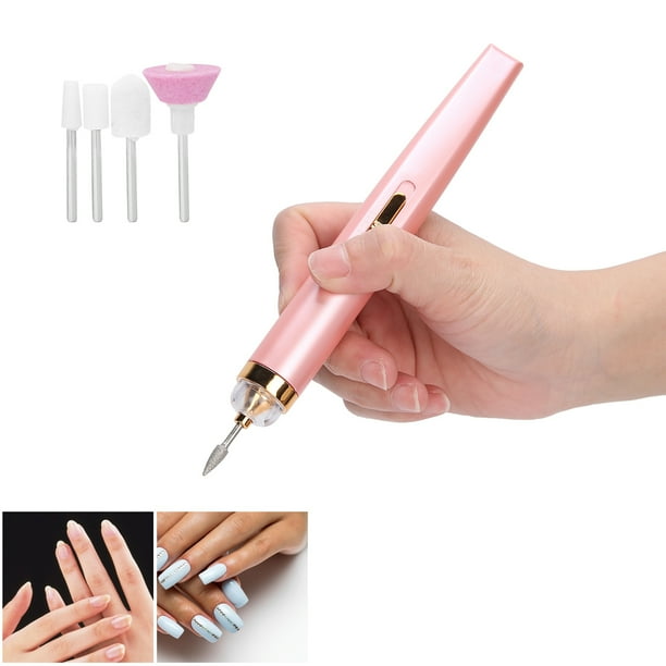  Limas de uñas y amortiguadores, lima de uñas eléctrica  recargable inalámbrica para uñas acrílicas/máquina perforadora de uñas  portátil/taladro profesional para pulido de uñas, kit profesional de  manicura y pedicura : Belleza