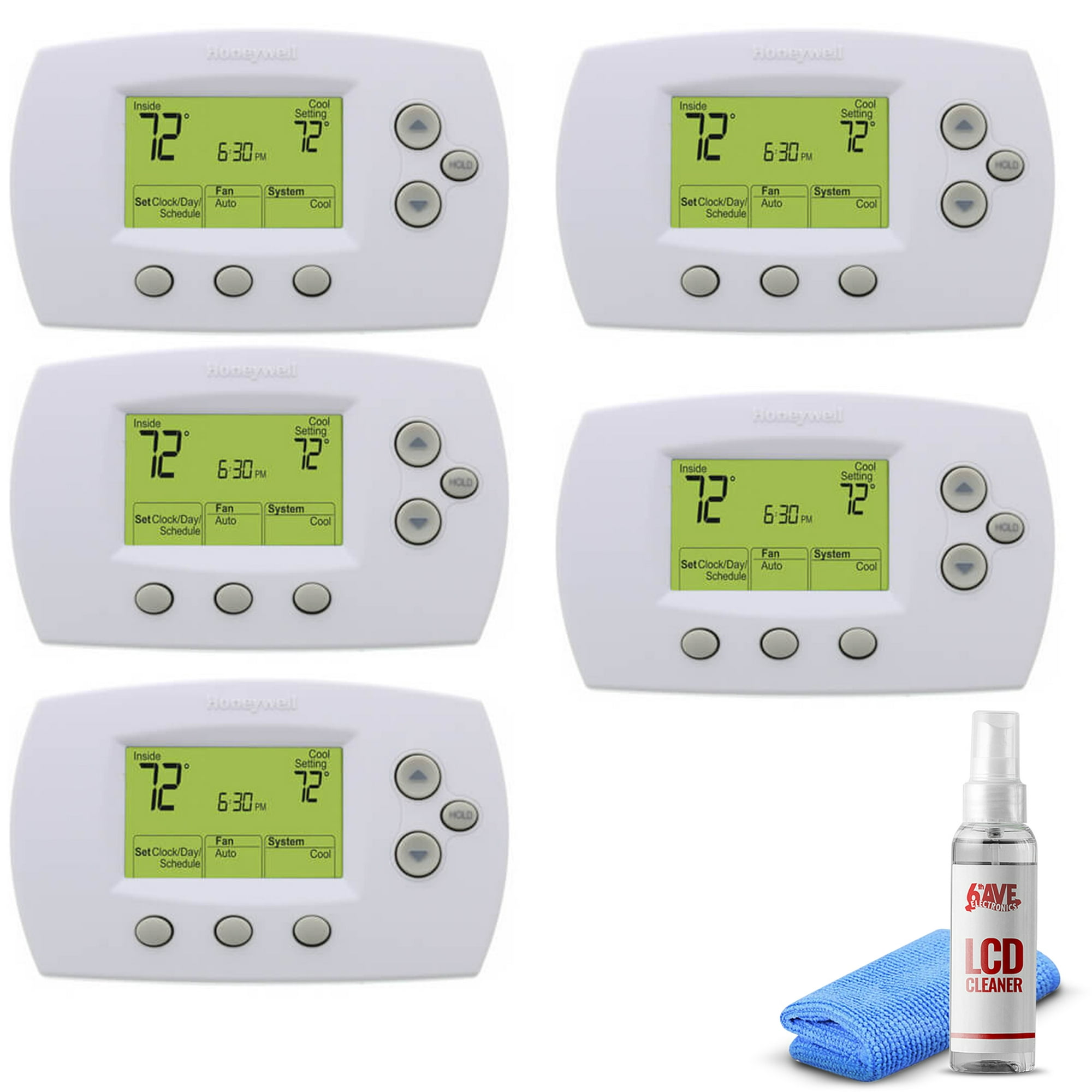 Termostato programable de la pompa de calor de 5-1-1 día para el hogar  hasta 2 calor y 1 frío