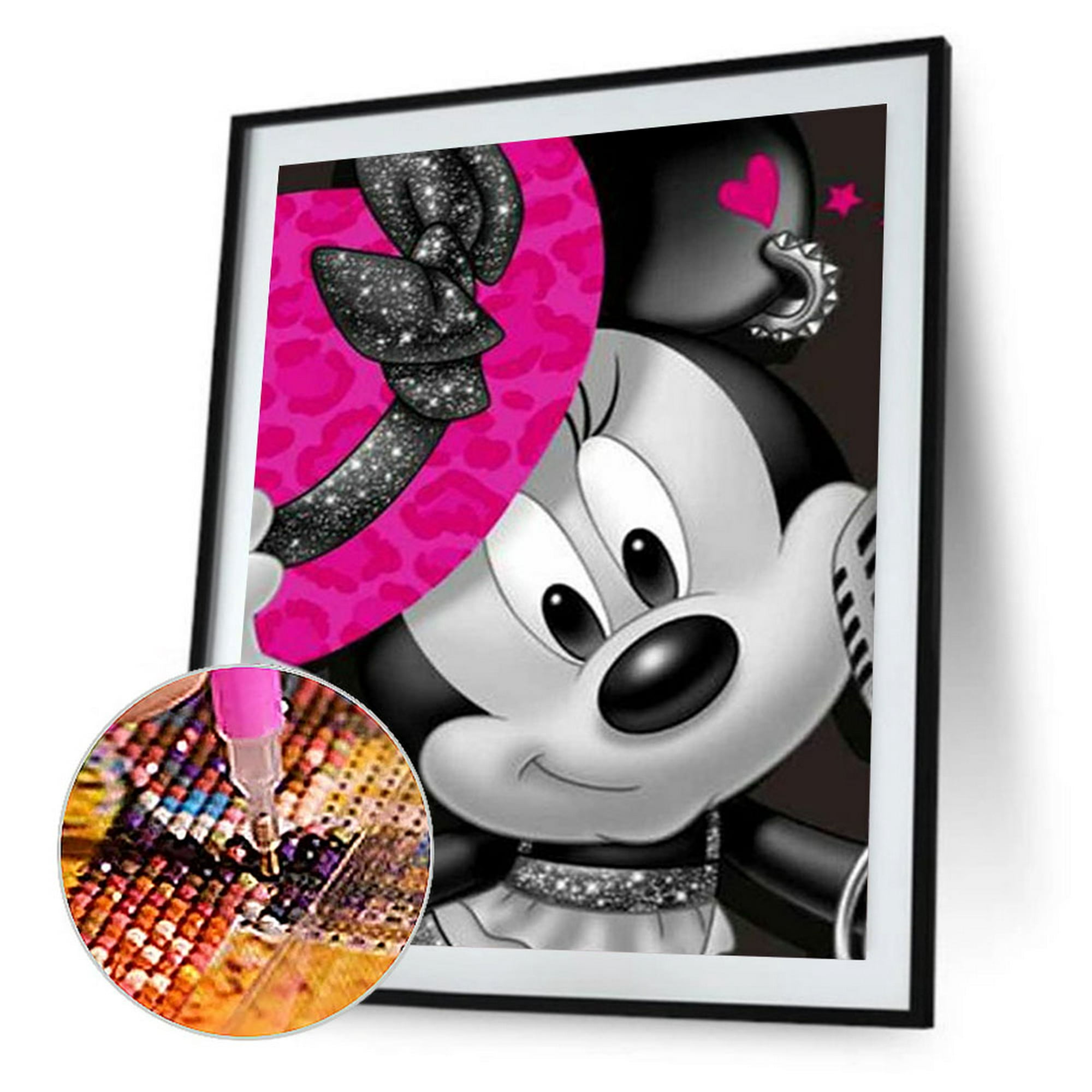 Cuadros Decorativos Kits de pintura de diamantes de silueta de princesa de  Disney taladro redondo completo (V2453) Likrtyny embutido en tela