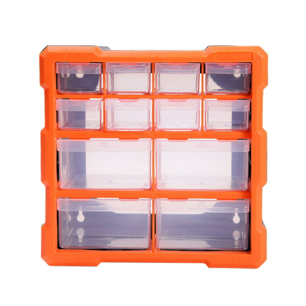 Caja de herramientas portátil con compartimentos Organizador de herramientas  Caja de componentes del organizador Caja jetador de uñas Sunnimix  organizador de hardware