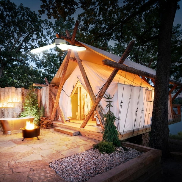 1 pieza nuevo acampar al aire libre Luz solar cargador LED tienda Luz  emergencia encendiendo casa Luz, Moda de Mujer