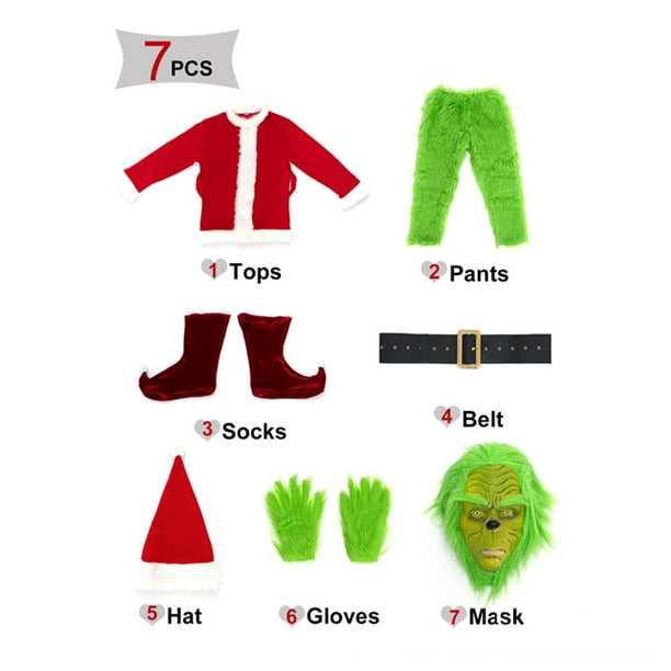 Grinch - Guantes de látex para disfraz de Halloween y cosplay, color verde,  GUANTE, Talla única : : Ropa, Zapatos y Accesorios