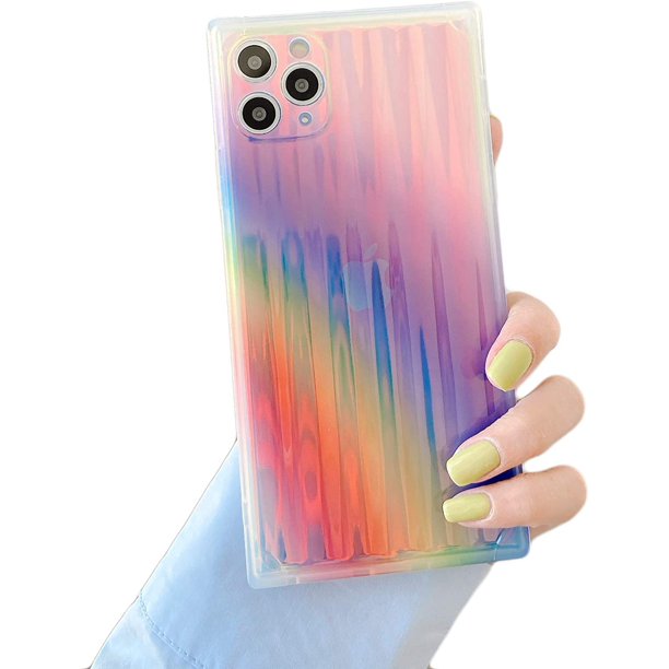 Funda de Gel transparente borde colorido iPhone 11