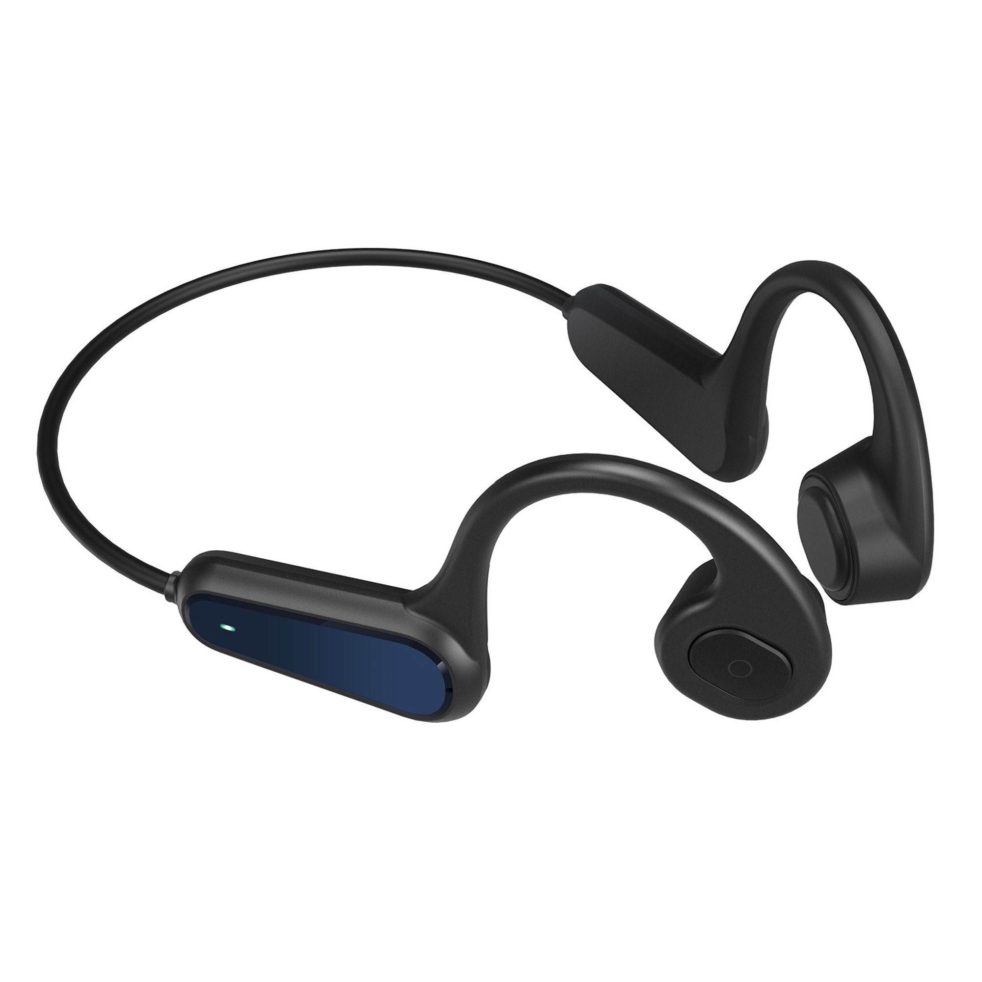 Auriculares de conducción ósea Bluetooth 5.0 Auriculares de oreja abierta  Ligero a prueba de agua Negro 16G