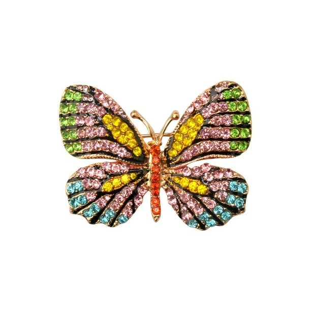 Broche Prendedor Ropa Para Mujer Cristal Mariposa