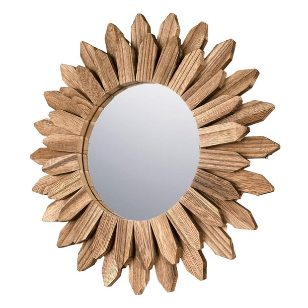 Espejo de pared, espejo de maquillaje redondo, decoración artística de pared  de madera, espejo cosmético, espejo de tocador para accesorios de fotogra  43cm mayimx espejo para maquillarse