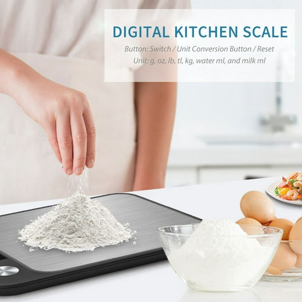Báscula de alimentos de 22 libras de peso, báscula digital de cocina y  onzas para cocinar, hornear