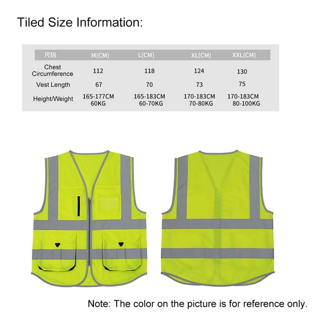 chalecos reflectantes,1 Chaleco Reflectante, Ropa de Trabajo de Seguridad,  Chaleco Fluorescente Rojo L CACAGOO VM-1002