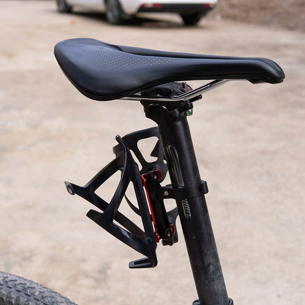 Soporte para portabidones de tija de sillín de bicicleta plegable