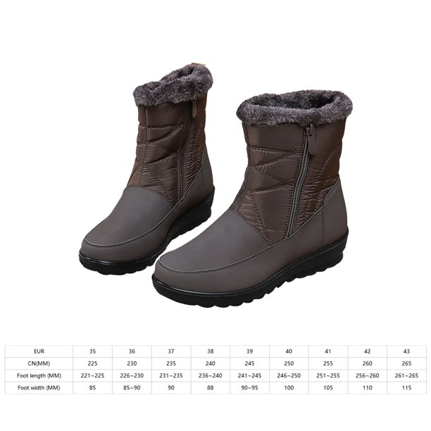 Botas de nieve de felpa para mujer botines de felpa de piel sint tica talla 35 40 botas de invierno para mujer Hugtrwg