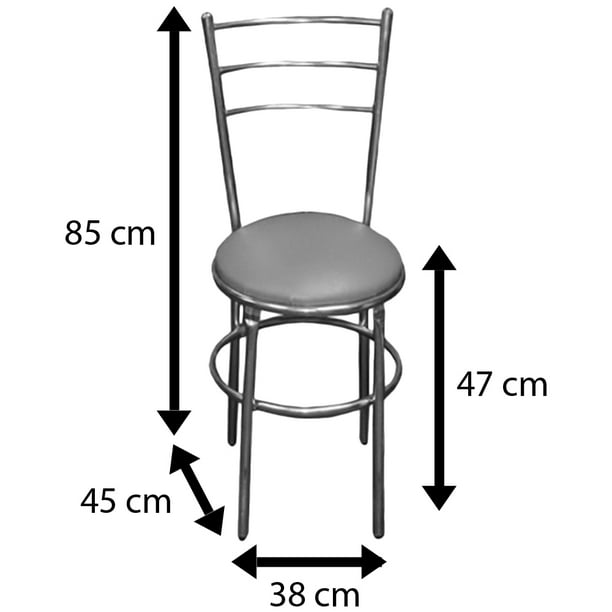 Mesa de Bar Plegable y Convertible en 2 alturas en Acero (60x60 cm