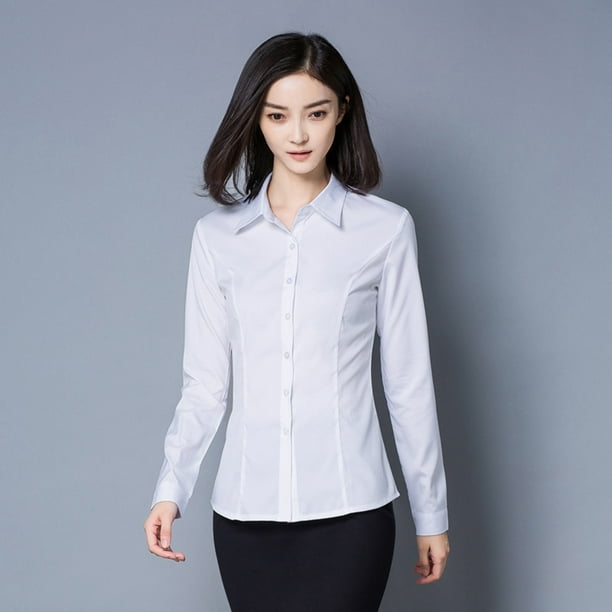 Camisa básica con botones para mujer elegante camisa con botones para mujer  para oficina ANGGREK Otros