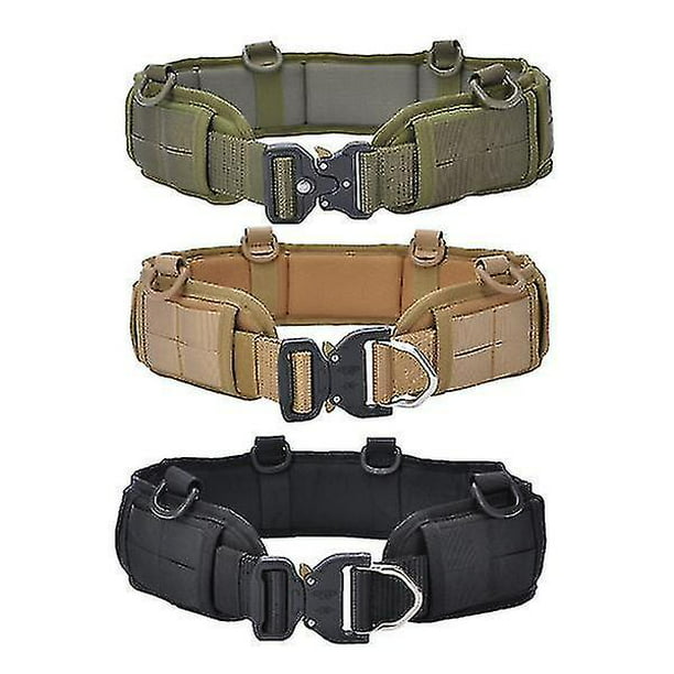 Cinturón táctico ajustable para hombres al aire libre cinturón de batalla  ejército combate Paintball cinturones de cintura acolchados XianweiShao  8390613907622