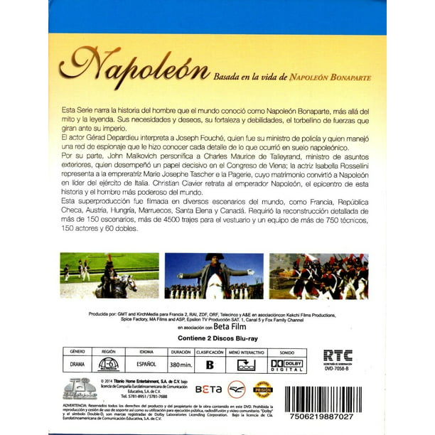 Napoleon Gerard Depardieu Serie Blu-ray TITANIO Napoleon Gerard Depardieu  Serie Blu-ray