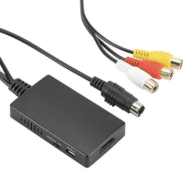 Convertidor de S-video a HDMI Adaptador de AV a HDMI Soporte de convertidor  Rca 1080p Shytmv