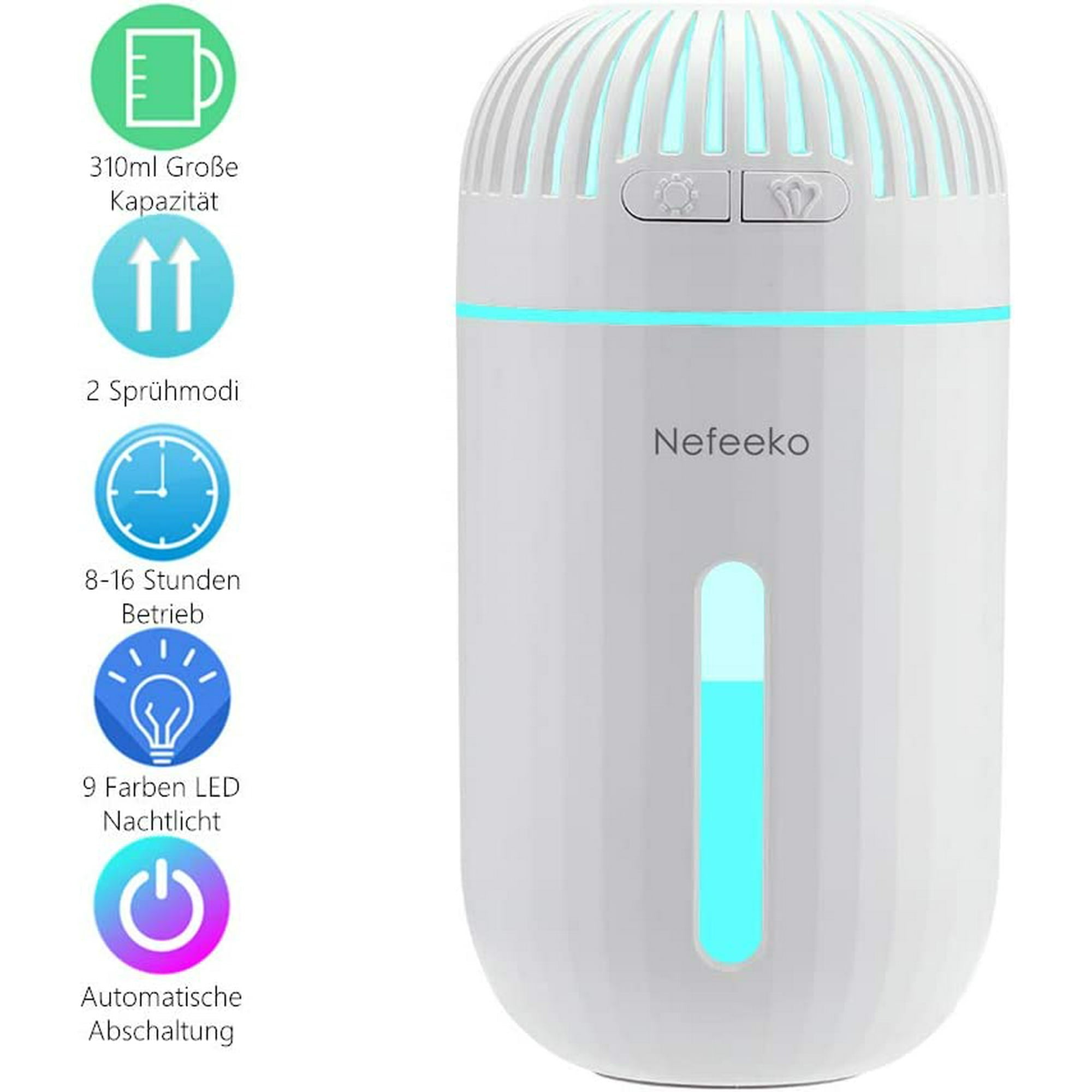 Humidificador USB, Apagado Automático Sin Agua Mini Humidificador Sonda De  Nivel De Agua Incorporada 300 Ml Con Cable USB Luz De Ventilador Para  Automóvil Para Habitación De ANGGREK Otros