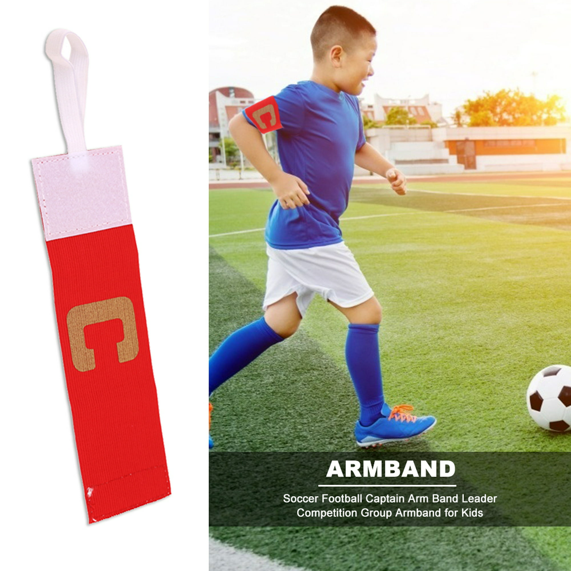 Brazalete de capitán de fútbol ajustable para niños y adultos