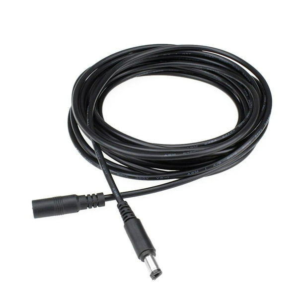 Cable de extensión de alimentación blanco de 12V CC, adaptador de