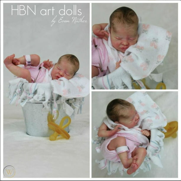 Mini bebe reborn kit Wee Patience 9 Inches Reborn Baby Vinyl Doll Kit  Unpainted Doll Parts DIY Blank Reborn Doll Kit9in Gao Jinjia LED