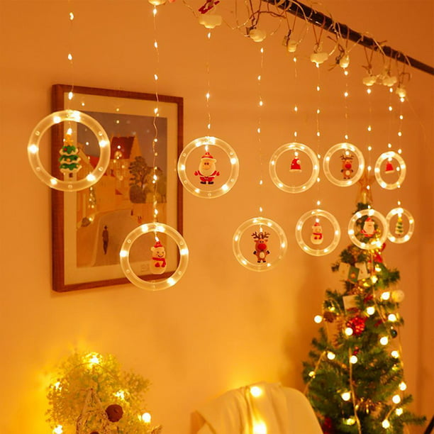 2x luces LED de lámpara de cadena, cortina, luces colgantes para Navidad, boda, hogar, jardín Salvador Luz colgante de Navidad | Walmart en línea