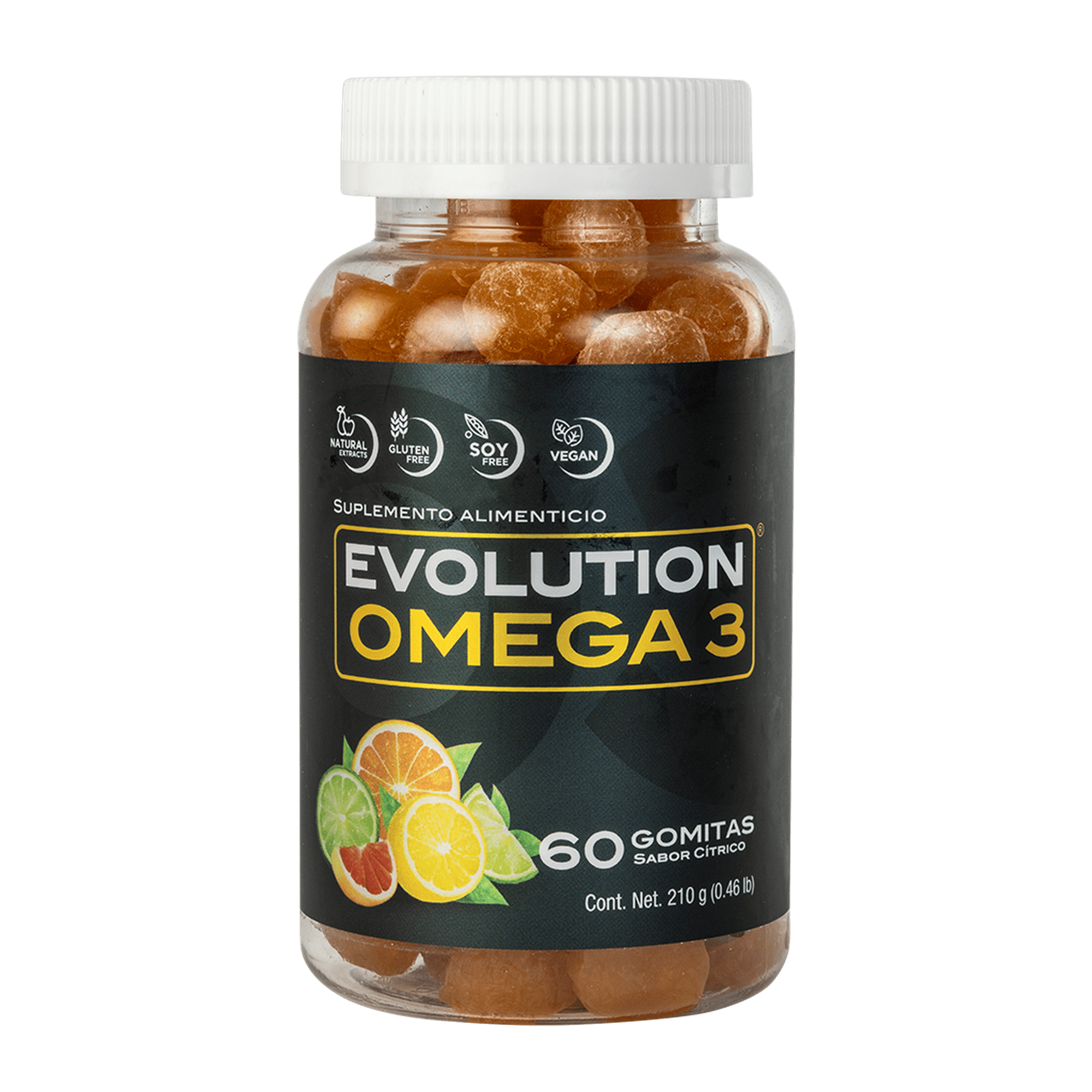 EVOLUTION, Omega 3 Gummies, Suplemento Alimenticio, Vegano, Omega 6