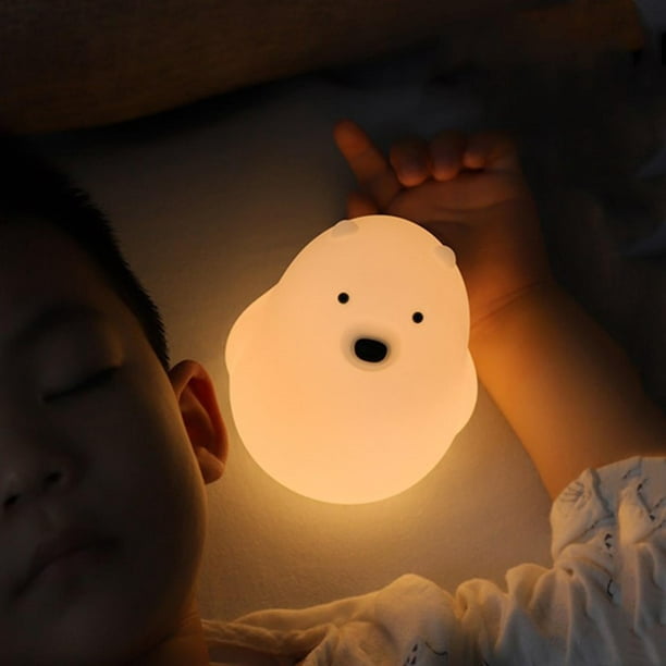  Luz nocturna para niños, Lámpara de guardería de bebé con  controles táctiles, Bonita luz nocturna de noche de pollito para  lactancia/lactancia, USB recargable