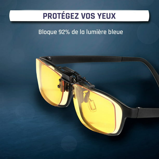 Clip en Gafas Filtro Luz Azul - Nuevo - Alta Protección para Pantallas - Gafas  Gaming PC Móvil TV - Anti Fatiga Anti UV Anti Luz Azul [Versión 2022] JFHHH  pequeña