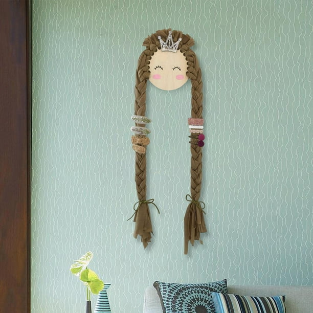 Soporte para diadema para niñas, lazos para el pelo, organizador de  diademas de bebé, almacenamiento de pinzas para el cabello, colgador de  flores