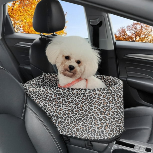 Cama de asiento de coche para perros, asiento de perro para perros  pequeños, asiento de perro para viaje en automóvil, cama para perro con  correa de