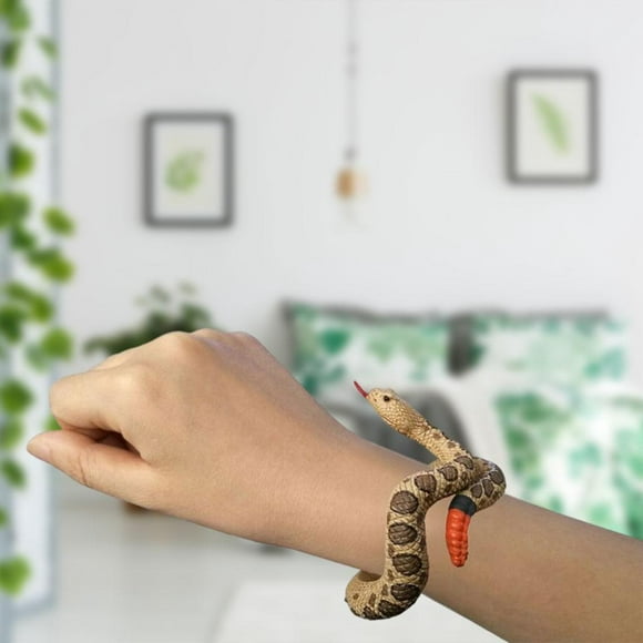 pulsera de serpiente de plástico hecha a mano muñequera de muñequera serpiente de perfke pulsera de serpiente de simulación
